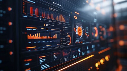 Obraz premium Close-Up View of Logistics Platform Interface