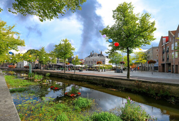Heerenveen, Holland, Innenstadt Marktplatz