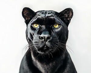 Realistic Sleek Black Panther with Glossy Finish