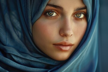 Fashion portrait of young muslim wearing hijab