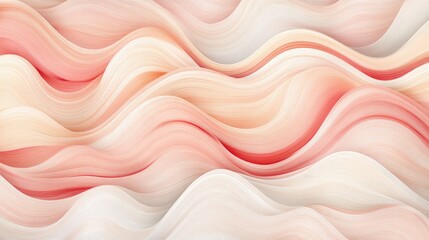 Obraz premium Minimalist wavy line background in soft tones, creating a seamless, dynamic effect suitable for web design.