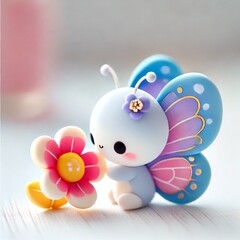 Fototapeta premium easter bunny with flowers