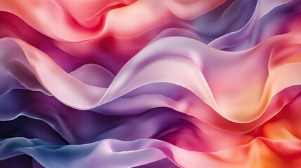 Obraz premium Soft, abstract waves in varied shades blend in a seamless pattern, creating a vibrant and flowing background.