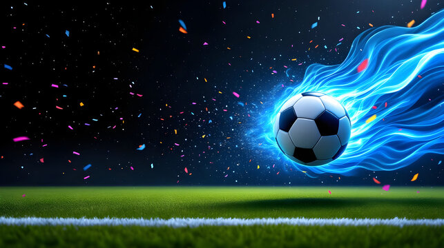 Futuristic Soccer Ball in Motion - Powered by Adobe