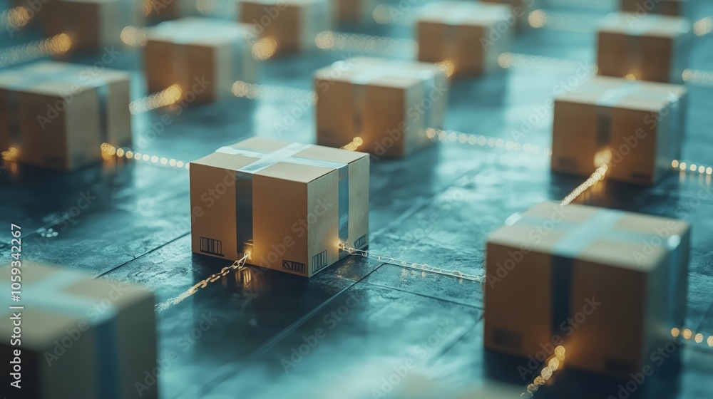 Poster resilient distribution concept in 3d visualization