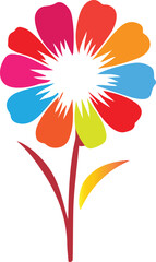 Simple Flower Silhouette Vector Design