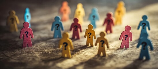 Paper cutouts and question marks symbolize recruitment challenges.