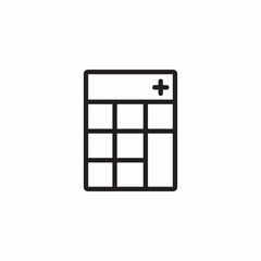 calculator count icon sign vector