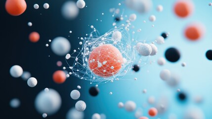 A detailed illustration of a particle physics model, demonstrating the intricate web of interactions and fundamental forces.