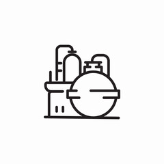 factory tank icon sign vector