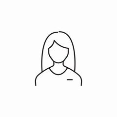 female consultant worker icon sign vector