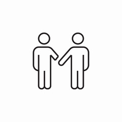 handshake greetings icon sign vector