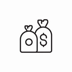 money bags icon sign vector