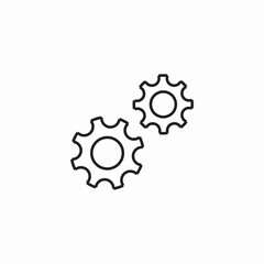 settings configuration gears icon sign vector