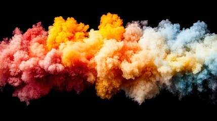 Vibrant Smoke Clouds in Dynamic Color Burst
