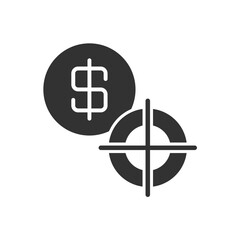 Obraz premium Profit Target Icon - Money Target Icon