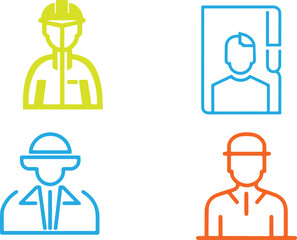 Man icon silhouette vector on white background