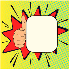 Hand gesture everything is ok in retro style