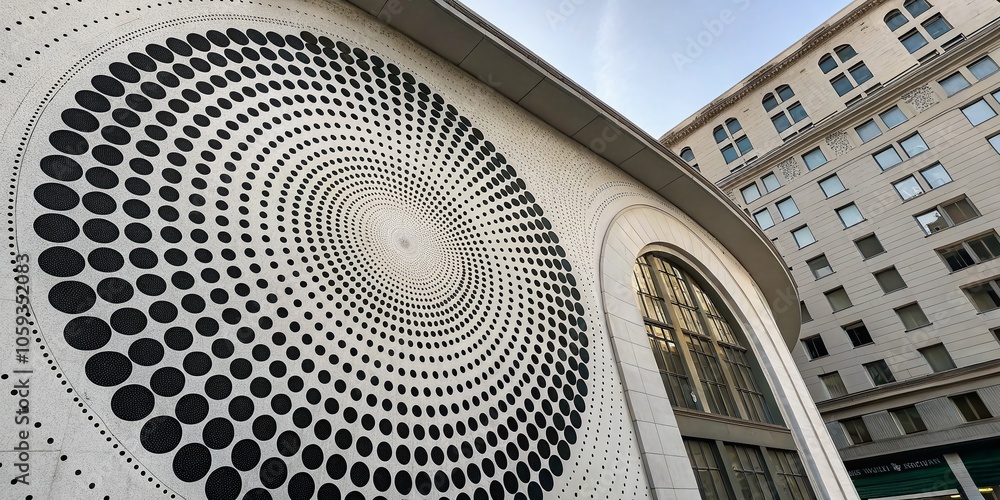 Poster halftone circle fade pattern design for modern abstract art and graphics