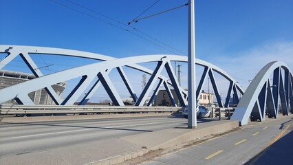 Budapest, Hungary, 02.13.2024.  road bridge near the football stadium