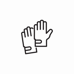 gloves clothes icon sign vector