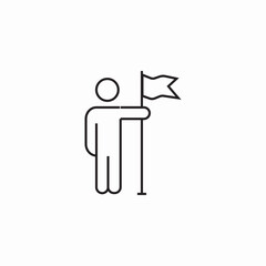 leader flag icon sign vector