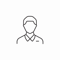 male consultant employee icon sign vector