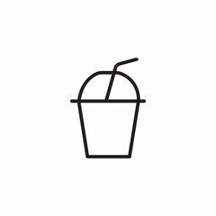 take away cold drink icon sign vector