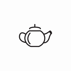 teapot tea icon sign vector