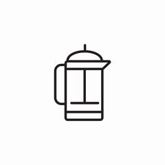 teapot kettle icon sign vector