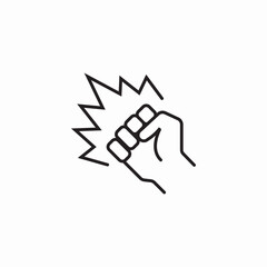 violenece punch fist icon sign vector