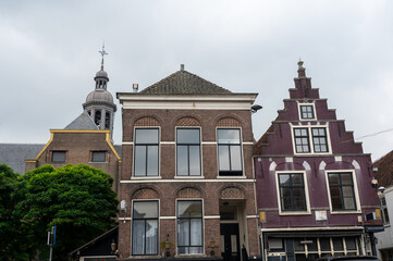 House facades in the old town of Alkmaar in the Netherlands