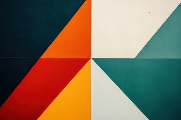 Abstract Geometric Design Colorful Triangles Modern Art Background