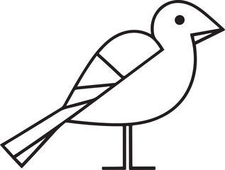 Black bird silhouette vector on white background