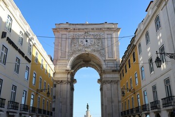 L'arc de triomphe de la rue Augusta, ville de Lisbonne, Portugal