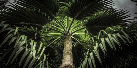 Naklejka premium Isolated Sugar Palm Tree on White Background for Nature and Tropical Themes