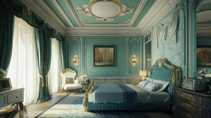 Elegant Master Bedroom with Ornate Decor
