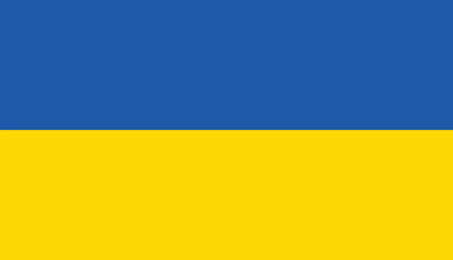 Flag of Ukraine, Ukrainian National Flag, Blue and Yellow Bicolor, Ukrainian Flag, Flat vector