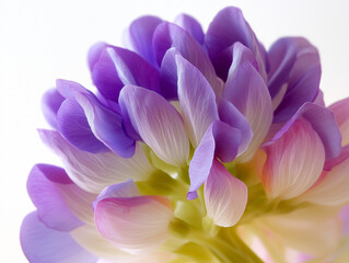 Fototapeta premium Soft Focus Close-Up of Psoralea corylifolia (Bakuchiol) Flower in Gentle Purple and Pink Hues
