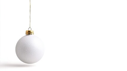 Elegant White Christmas Ornament with Shimmering Texture