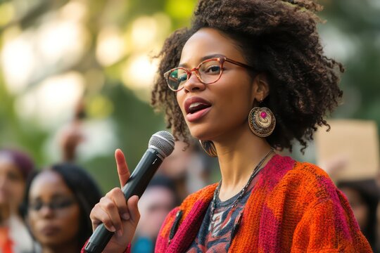 Women leading community initiatives and grassroots movements. 