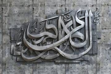 arabic calligraphy wallpaper with concrete background that mean arabic letters 