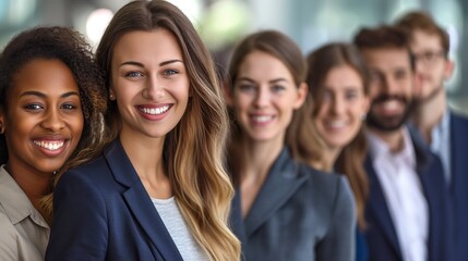 group of young business people with different ethnicity work together as a team