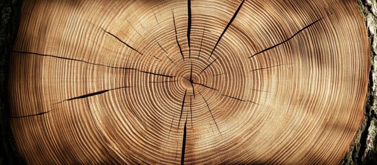 Highlight the unique textures found in trunk cross-sections.