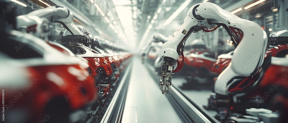 Poster advanced robotic automation in modern vehicle production
