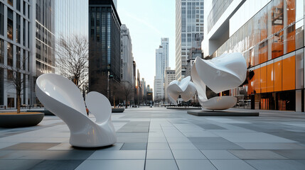 Contemporary Art Installation in New York's Public Square