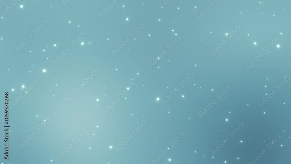 Poster blue sparkling gradient, soft smooth abstract animation, snow fall cold winter graphics