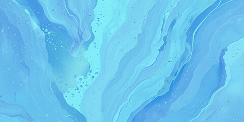 soft stained Swirls of blue marble Liquid texture pattern, polished and smooth elegant blue marble art background with fluid patterns, aqua blue marble high gloss natural patterns.