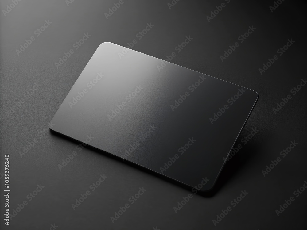 Poster minimalist black card isolated on black background - 3d rendering with shadows for conceptual art an