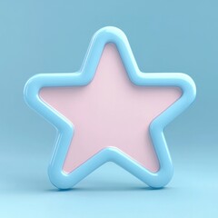 Pastel Colored Star - Minimal Geometric Abstract Design